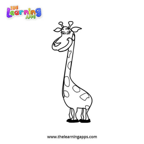 Giraffe Kleurplaat