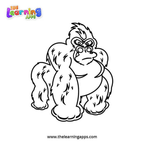 Gorilla Kleurplaat