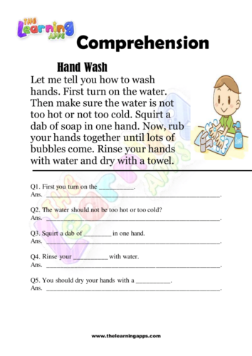 Comprensión de lavado de manos