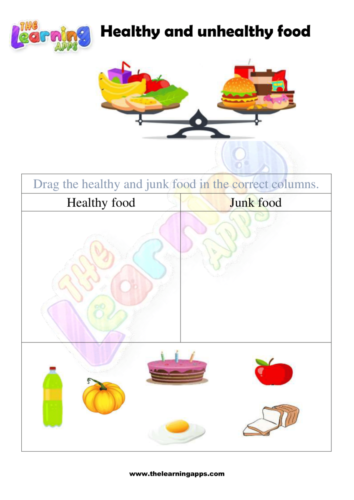 Alimentos saludables y no saludables 08