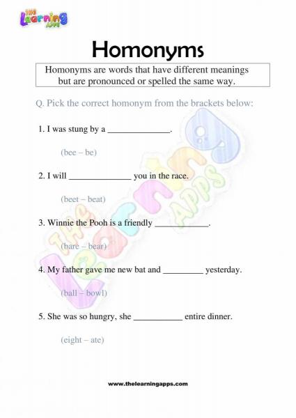 Homonyms-Worksheets-Grade-2-Activity-6