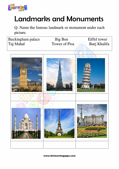 Landmarks-and-Monuments-Worksheets-for-Grade-3-Activity-1