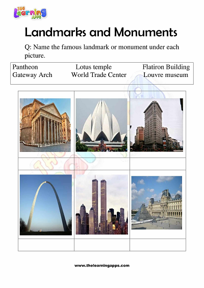 Landmarks-and-Monuments-Worksheets-for-Grade-3-Activity-2