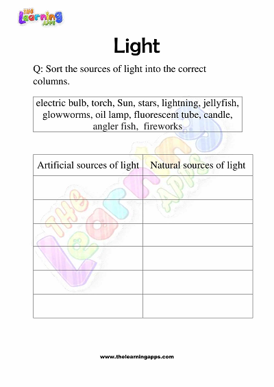 Light-Worksheets-Grade-3-Activity-9