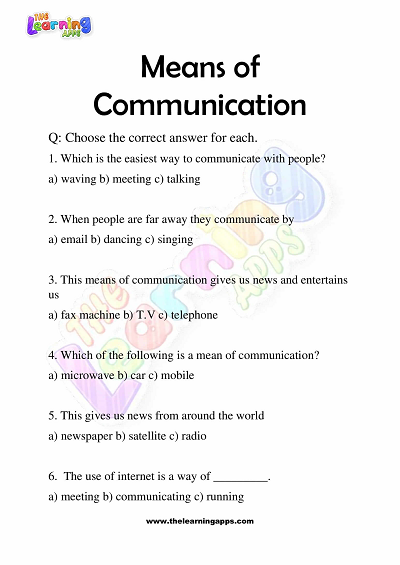 Means-of-Communication-Worksheets-for-Grade 3-Activity-10