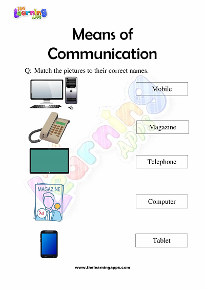 Means-of-Communication-Worksheets-for-Grade 3-Activity-2