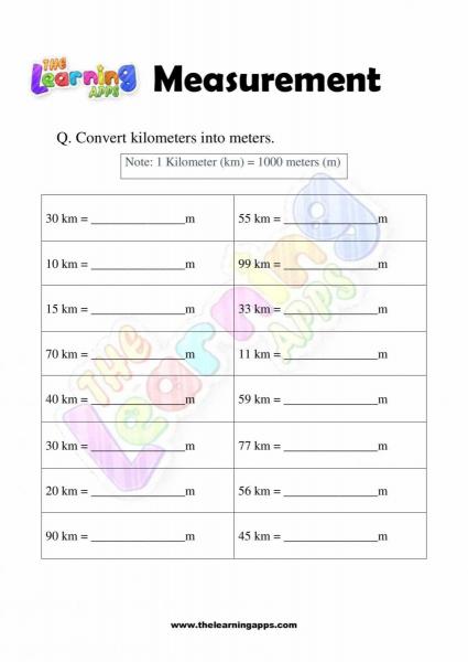 Measurement Worksheet - Grade 2 - Activity 10