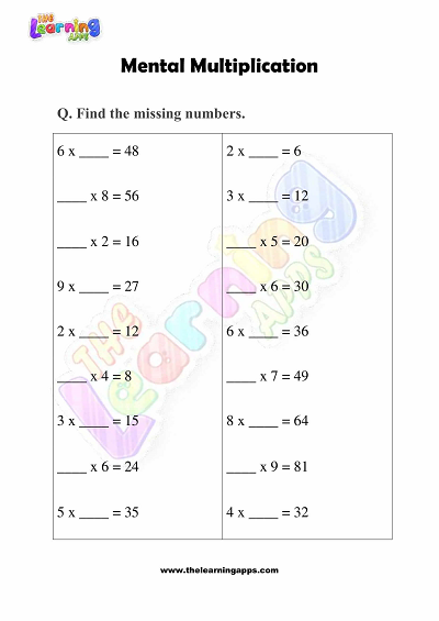 Mental-Multiplication-Worksheets-Grade-3-Activity-7