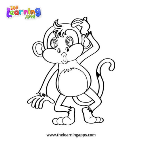Gambar Mewarnai Monyet