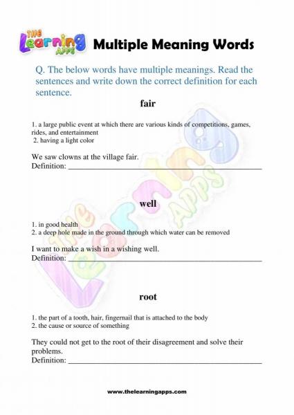 Wiele znaczeń słów - klasa 2 - ćwiczenie 4