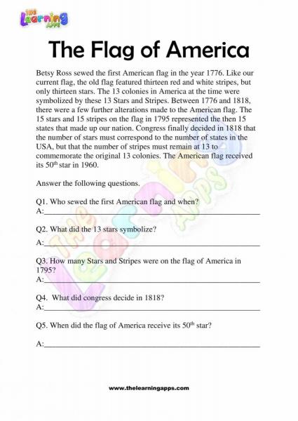 Fragmenty czytania non-fiction – klasa 1 – Flaga Ameryki