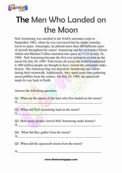 Passatges de lectura de no ficció - 2n grau - L'home que va aterrar a la Lluna
