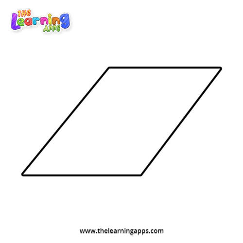 Hoja de trabajo para colorear de paralelogramo