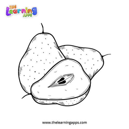 Pear Coloring Worksheet