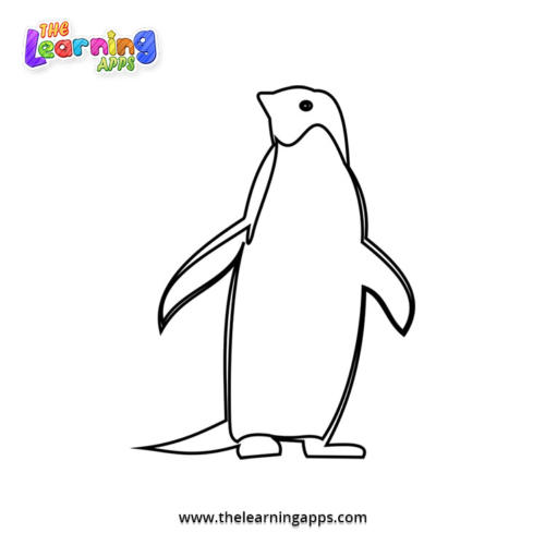 Delovni list za barvanje pingvina