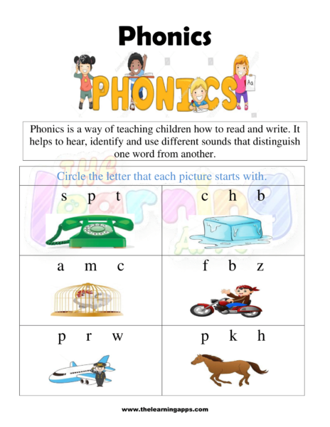 Phonics Worksheet 01
