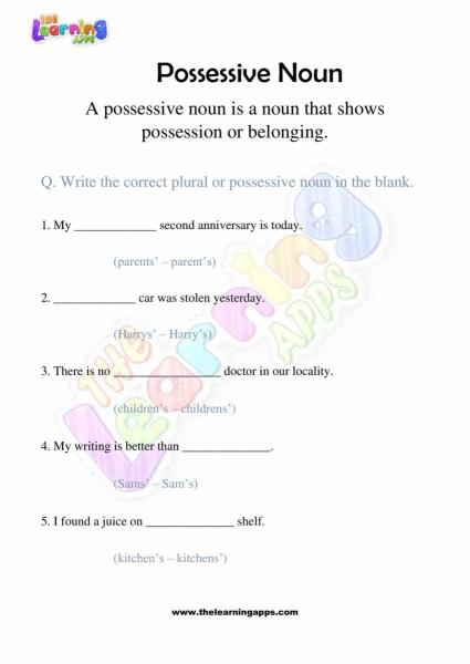 Possessive Noun 09