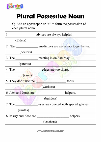 Possessive-Substantiv-Worksheets-Grade-3-Activity-10