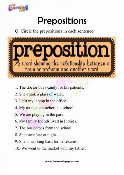 Prepositions-Worksheets-Grade-3-Activity-1