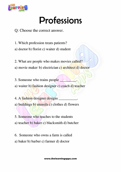 Professions-Worksheets-for-Grade 3-Activity-10