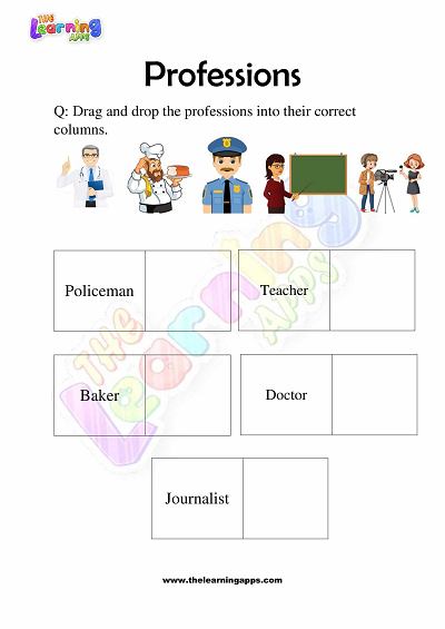 Professiones-Worksheets-pro Grade III, Activity-3