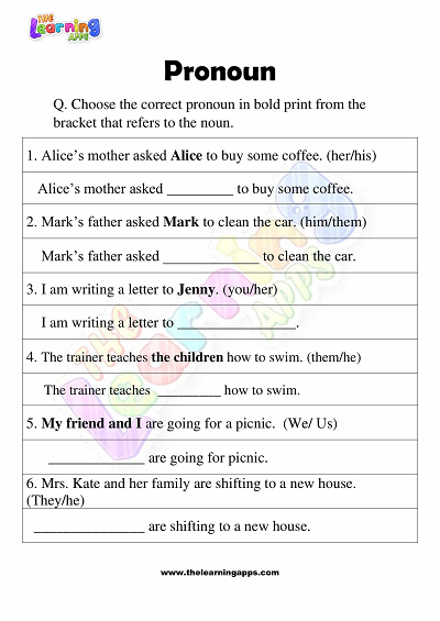 Pronoun-Worksheets-Grade-3-Activity-4