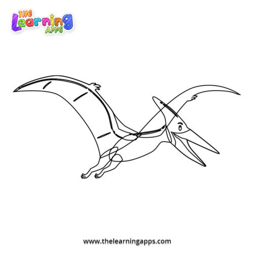 Foglio di lavoro da colorare Pteranodonte