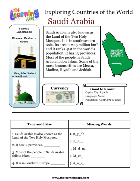 Saudia Worksheet