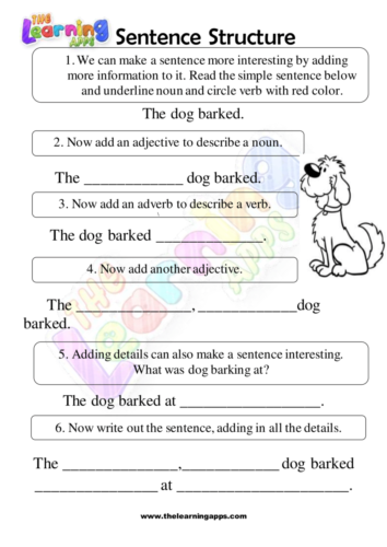 Free Printable Sentence Structure - Sentence Structure Worksheet 01 