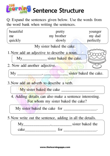 Sentence Structure Worksheet 04