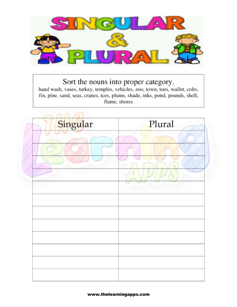 Classificação Plural Singular 9