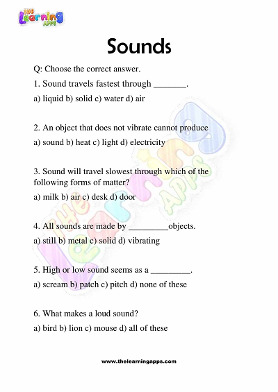 Sounds Worksheets for Grade 3 – Activity 1