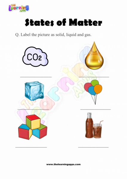 States of Matter Worksheet for Grade Two Activity 10