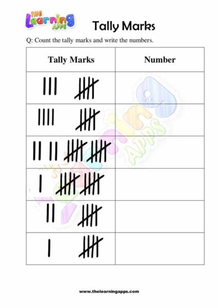 I-Tally Mark Worksheet 02