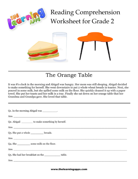 Ang Orange Table Comprehension