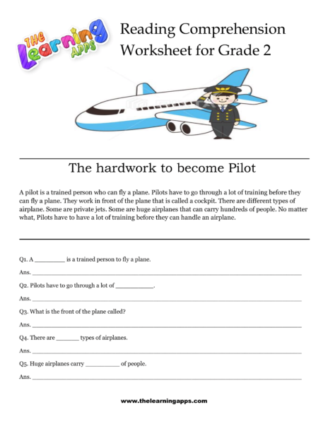 The hard work to become pilot Comprehension