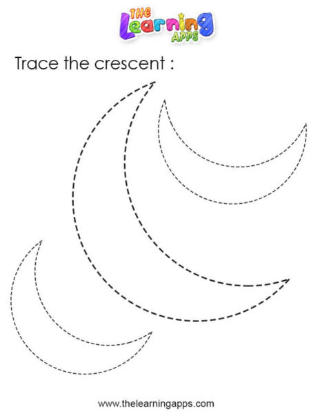 Trace the Crescent Worksheet