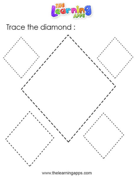 Traceer het diamanten werkblad