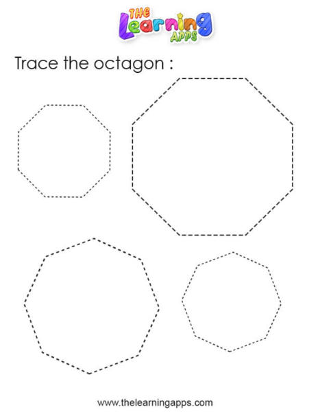 Verfolgen Sie das Octagon-Arbeitsblatt