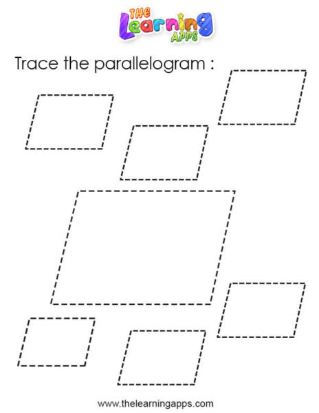 Parallelogram Tracing Wurkblêd