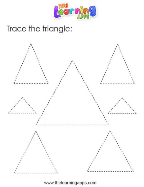 Triangel Tracing arbetsblad