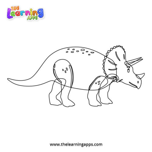 Triceratops Coloring Worksheet