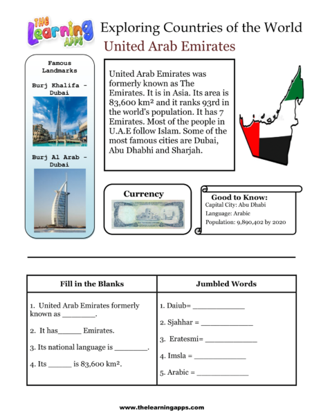 UAE Worksheet