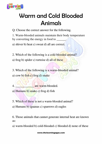 Warm-and-Cold-Blooded-Animals-Worksheets-Grade-3-Activity-3