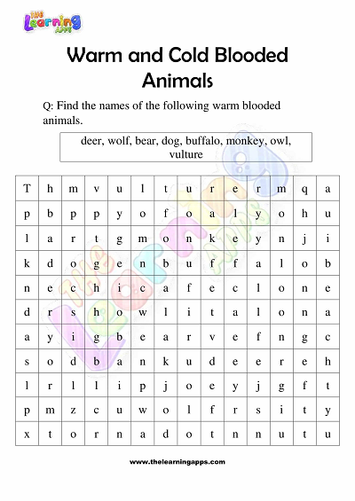 Warm-and-Cold-Blooded-Animals-Worksheets-Grade-3-Activity-7