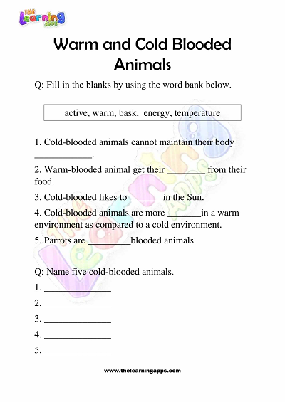 Warm-and-Cold-Blooded-Animals-Worksheets-Grade-3-Activity-9