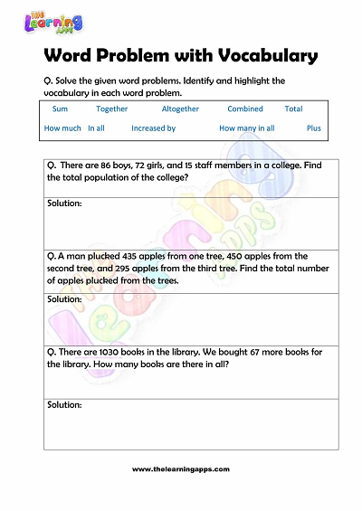 Word-Problem-with-Vocabulary-Worksheets-Grade-2-Activity-2