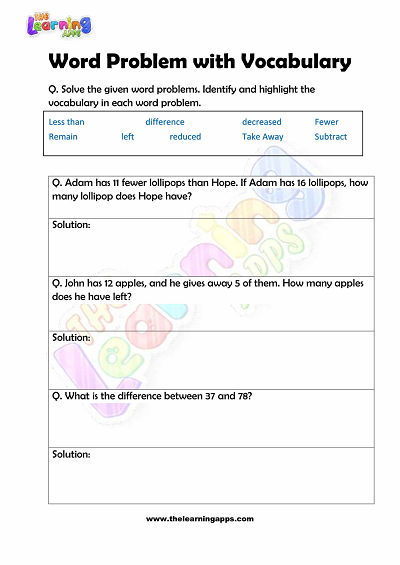 Word-Problem-with-Vocabulary-Worksheets-Grade-2-Activity-7
