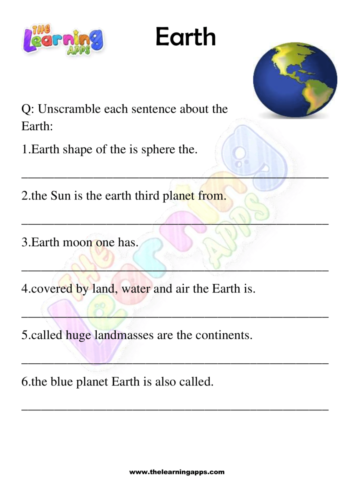 Earth Worksheets 06