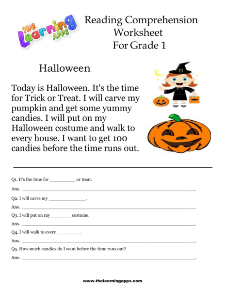 1st Grade Reading Comprehension Worksheets For Free